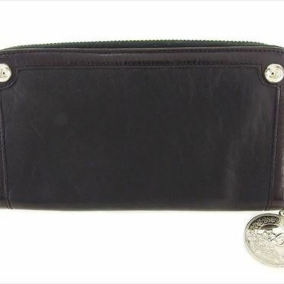Fendi Wallet Purse Long Wallet leather Black Woman unisex Authentic Used - Picture 2 of 9